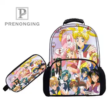 

Custom 17inch Sailor Moon PiBackpacks Pen Bags 3D Printing School Women Men Travel Bags Boys Girls Book Computers Bag#1031-2-19