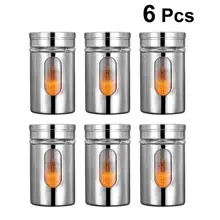 6 шт. 100 мл Коробка для хранения приправ Регулируемая вращающаяся бутылка для приправ из нержавеющей стали шейкер для специй шейкер для перца для кухни