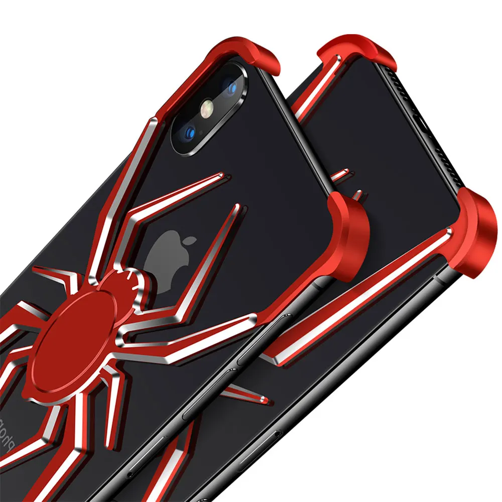 Ascromy For iPhone X Case Spider Bumper Luxury Brand Metal Aluminum Shockproof Frame Case For Apple iPhone XS Max XR Accessories (2)