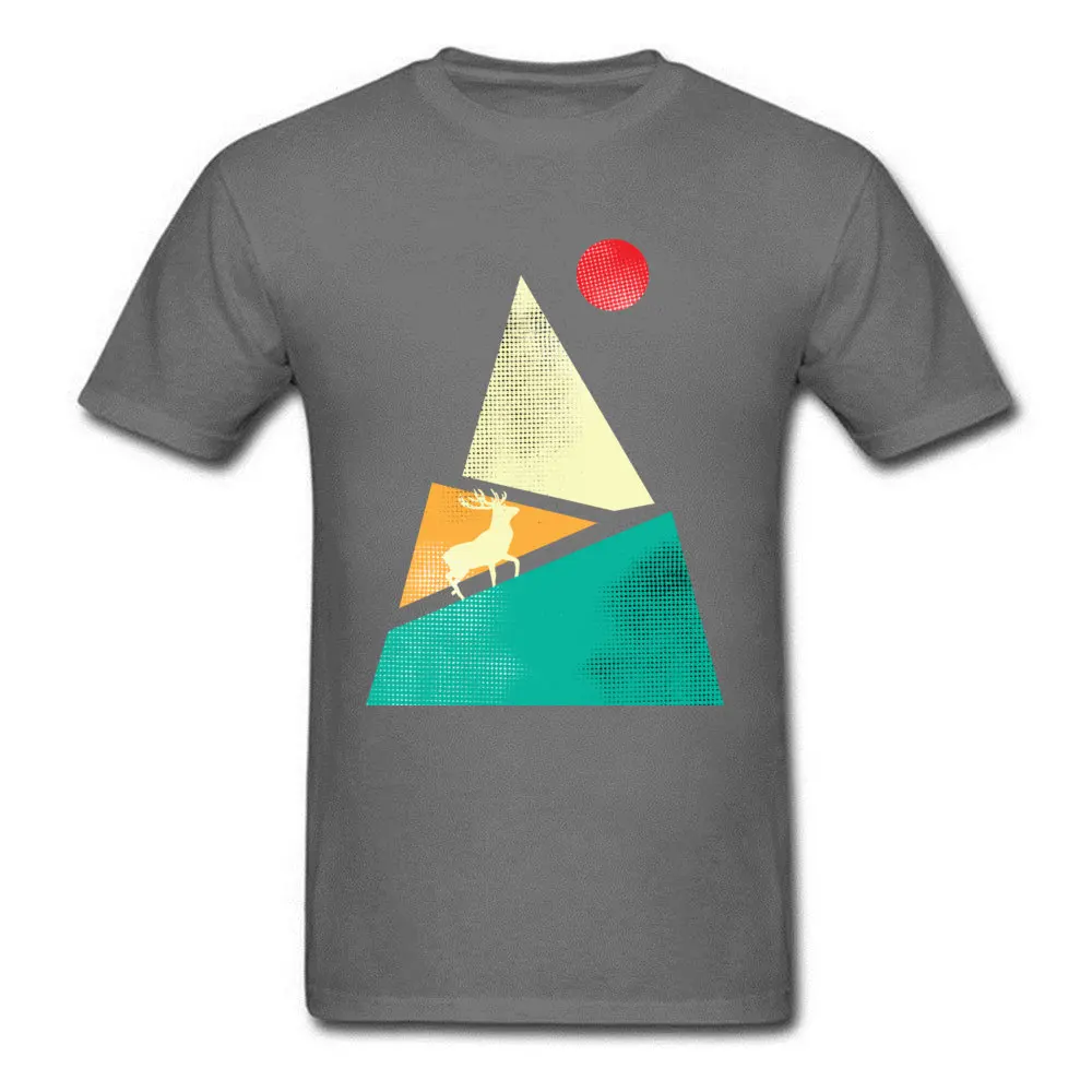 Prevalent deer mountain with red moon 3D Printed Top T-shirts Crewneck Pure Cotton Male Tees Short Sleeve Tops Shirts Summer Fall deer mountain with red moon carbon