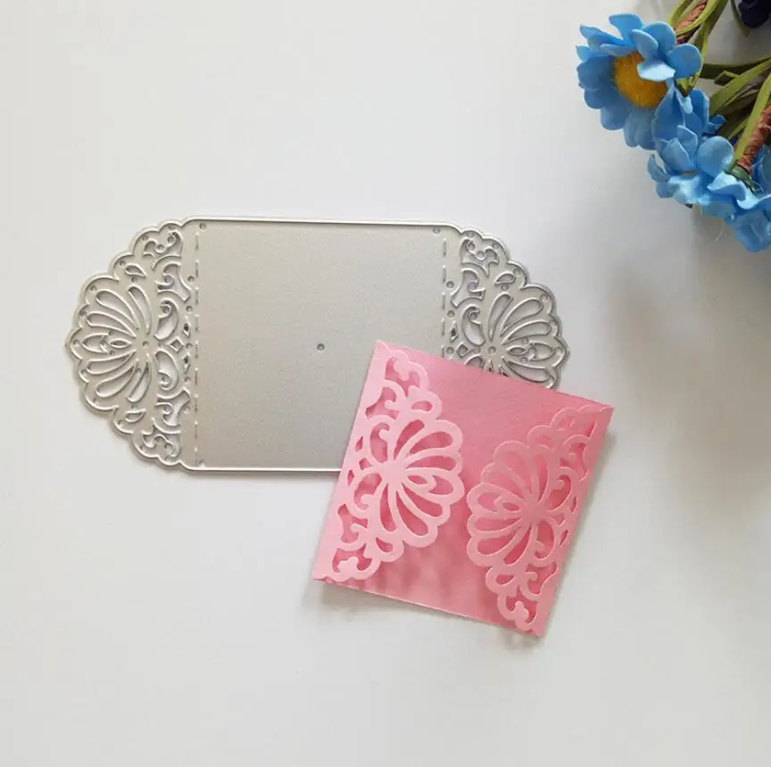 

DIY Scrapbook Greeting Card Decor Lace Edge Hollow Frame Metal Cutting Dies Stencil Frame Embossing Template Drop shipping
