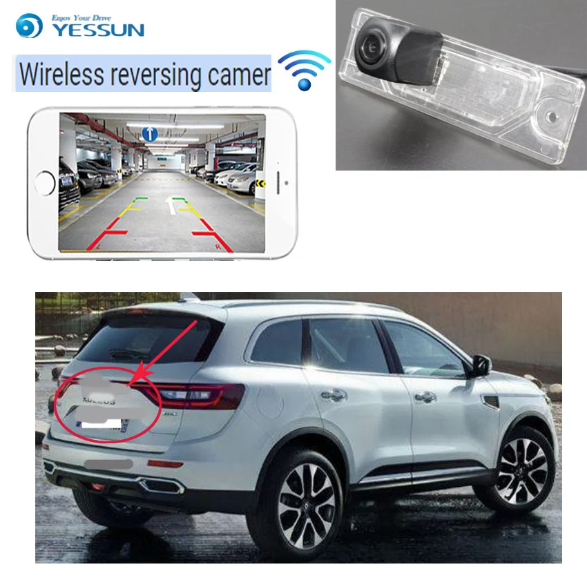 

YESSUN wireless Rear View Camera For Renault koleos I 2016 CCD Night Vision backup camera Reverse Camera License Plate camera