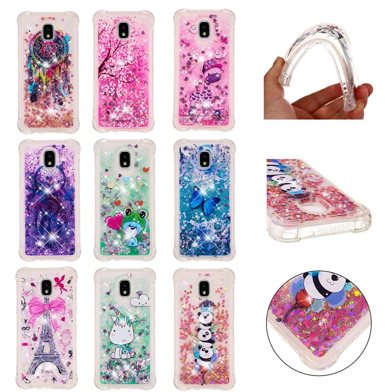 

Anti-knock Cases Glitter Quicksand Phone Soft TPU Silicone Cover Shell Coque Fundas for Samsung Galaxy J4 J6 EU J3 J7 2018 US
