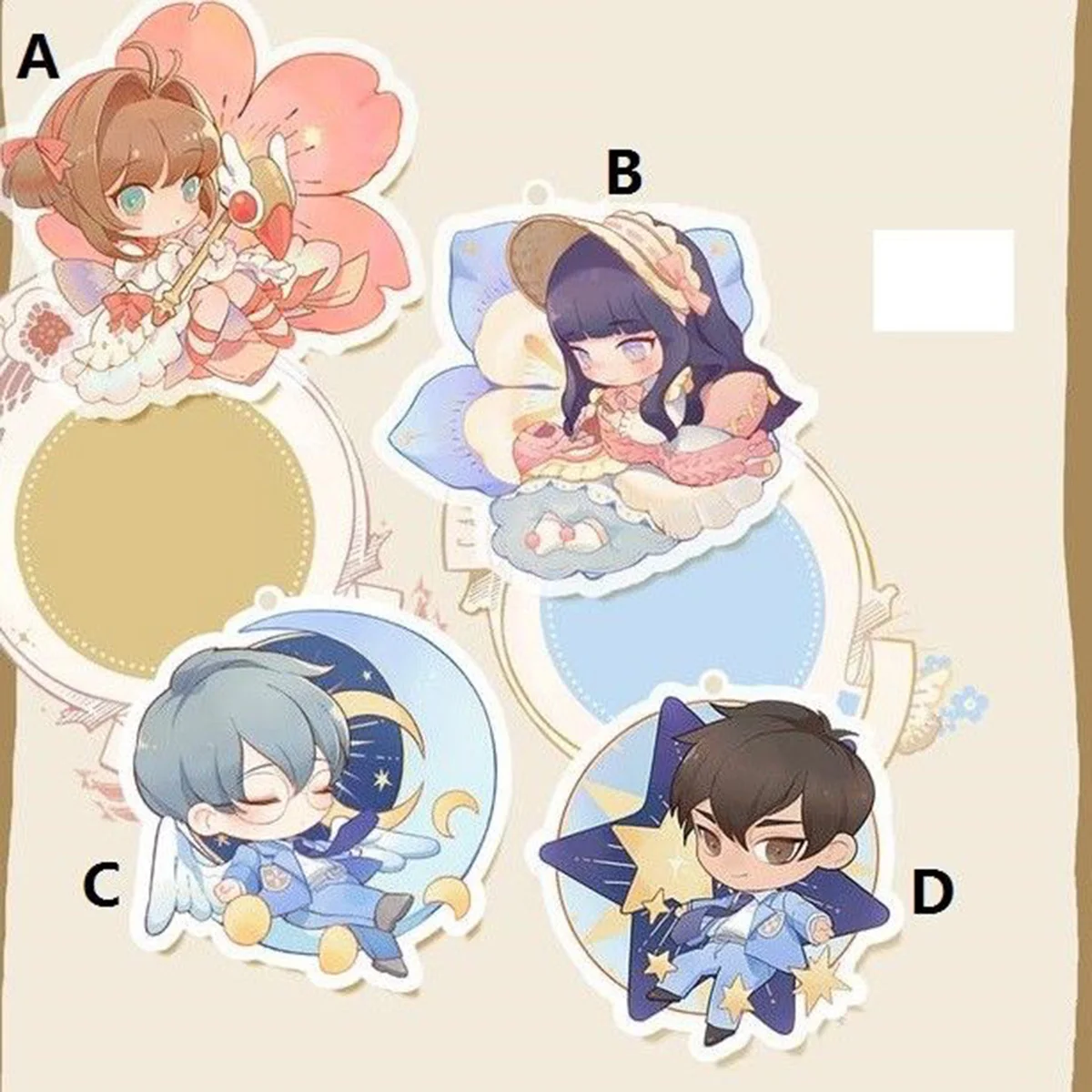 

Anime Card Captor Sakura Touya Yukito Acrylic Keychain Strap Keyring 8cm