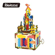 Дропшиппинг Robotime 3D головоломка Сделай Сам милая игрушка деревянная тчокс на день рождения дропшиппинг музыкальная шкатулка замок в небе AM307