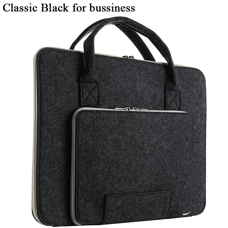 Wool Felt 11 13 15 inch Universal Notebook Computer Laptop Sleeve Bag Case for Macbook Air 11 13 Pro 15 Retina HandBag Men Women