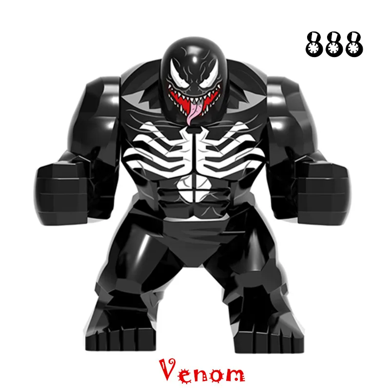 Mini Diy DC Marveled Anime Super Hero Character Action Venom Black Dwarf Hulk Figures Legoingly Toys For Children Birthday Gifts