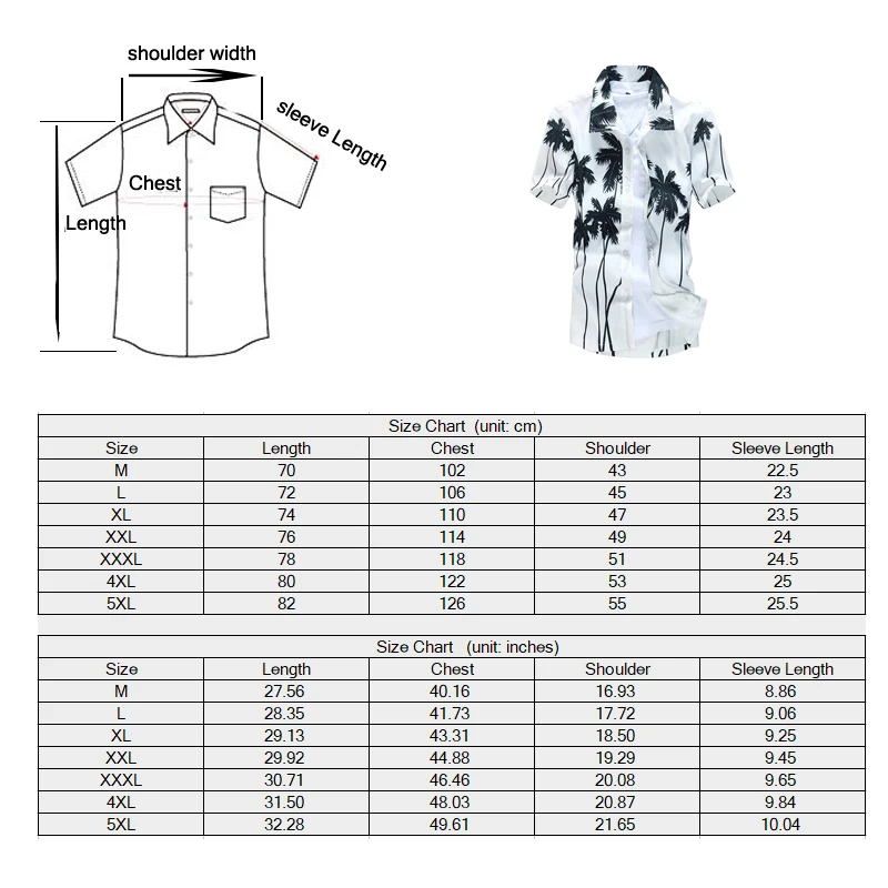 Тропический стиль Гавайский для мужчин кокосовой пальмы узор рубашка полиэстер повседневное короткий рукав пляжные рубашки с лацканами