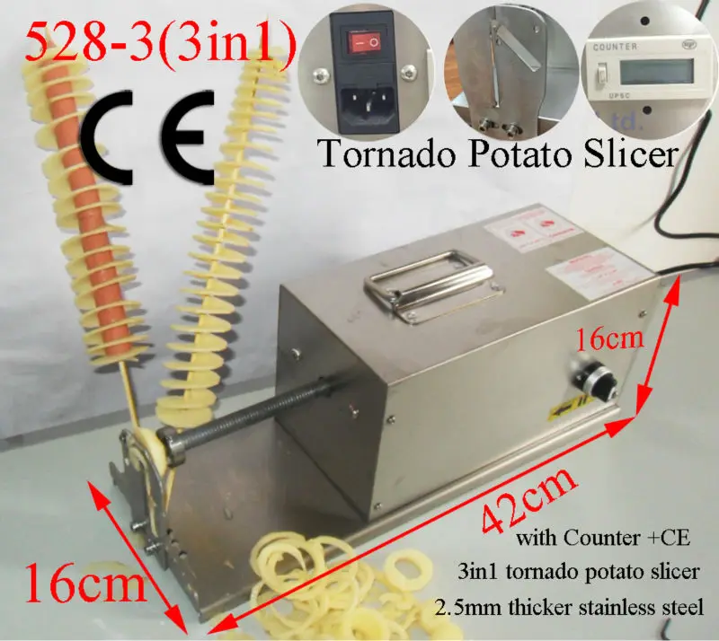 new Product Launch electric Tornado potato machine factory price 3in1