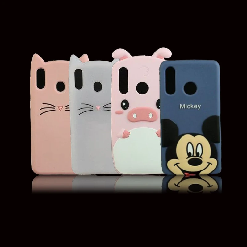 

For Huawei P30 Lite New 3D Silicon Cat Minnie Unicorn Cartoon Soft Cell Phone Back Case Cover for Huawei P30lite / Nova 4E