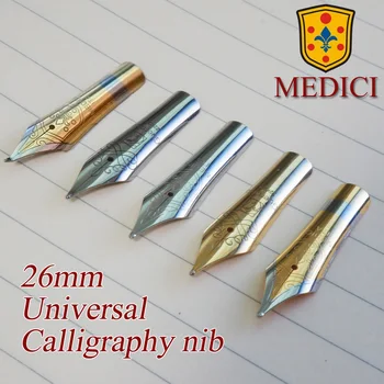 

universal 26mm fountain pen nib Gold Plating replace nib tip feather iridium calligraphy for medici 200 pimio 912 916 918 b