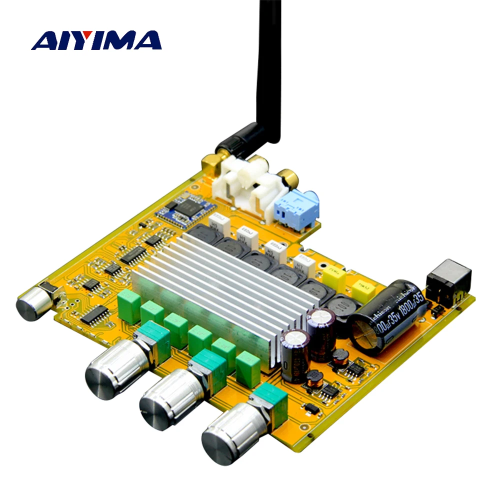 Bluetooth усилитель AIYIMA 2 1 TPA3116 звука 2x50 Вт + 100 мощности динамик домашний кинотеатр
