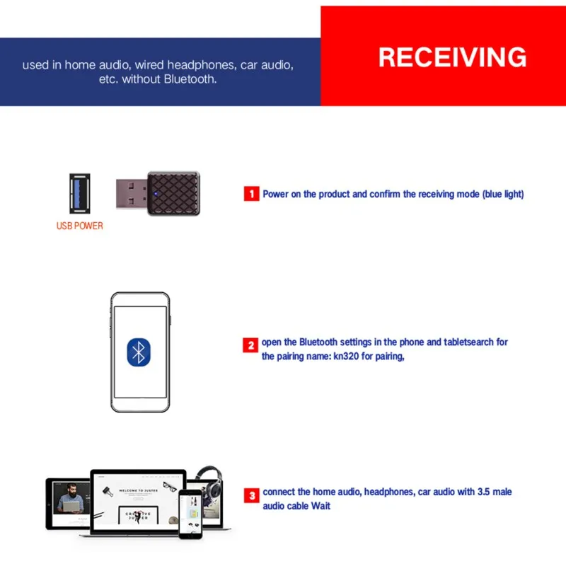 USB bluetooth-передатчики 5,0 беспроводной аудио музыкальный стерео адаптер приемник для ТВ ПК bluetooth-динамика наушников