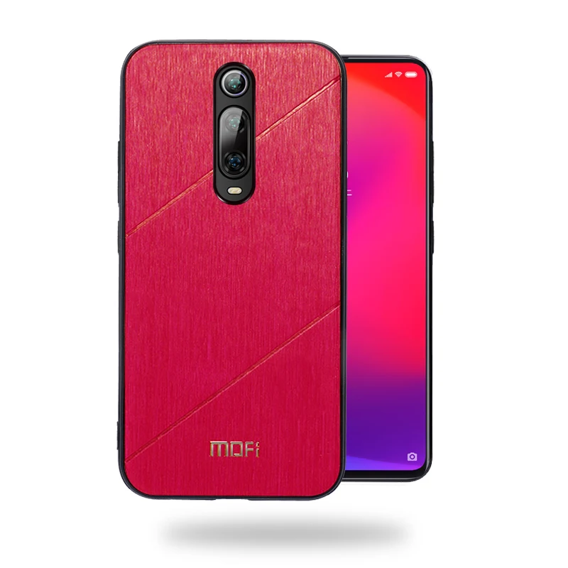 Для xiaomi redmi k20 чехол MOFi redmi k20 pro задняя крышка pu кожаный противоударный черный coque capas k 20 чехол s - Цвет: red