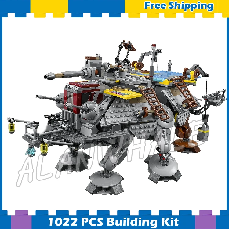 

1022pcs New Space Wars Universe Captain Rex's AT-TE Tanks 05032 Model Building Blocks Assemble Gifts Sets Compatible with Lego
