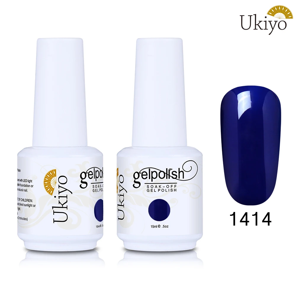 Ukiyo 15 мл Лак для ногтей 170 великолепный цвет Гель-лак для ногтей Vernis полуперманентное верхнее покрытие Базовое покрытие гель-лаки для ногтей Гель-лак - Цвет: 1414