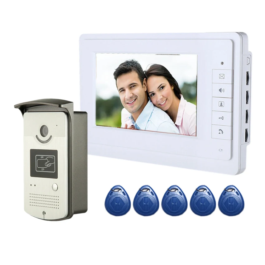 SmartYIBA Video Intercom 7''Inch Monitor Wired Video Doorbell Door Phone Intercom System RFID Access Control 1 Monitor 1 Camera SmartYIBA Video Intercom 7''Inch Monitor Wired Video Doorbell Door Phone Intercom System RFID Access Control 1 Monitor 1 Camera
