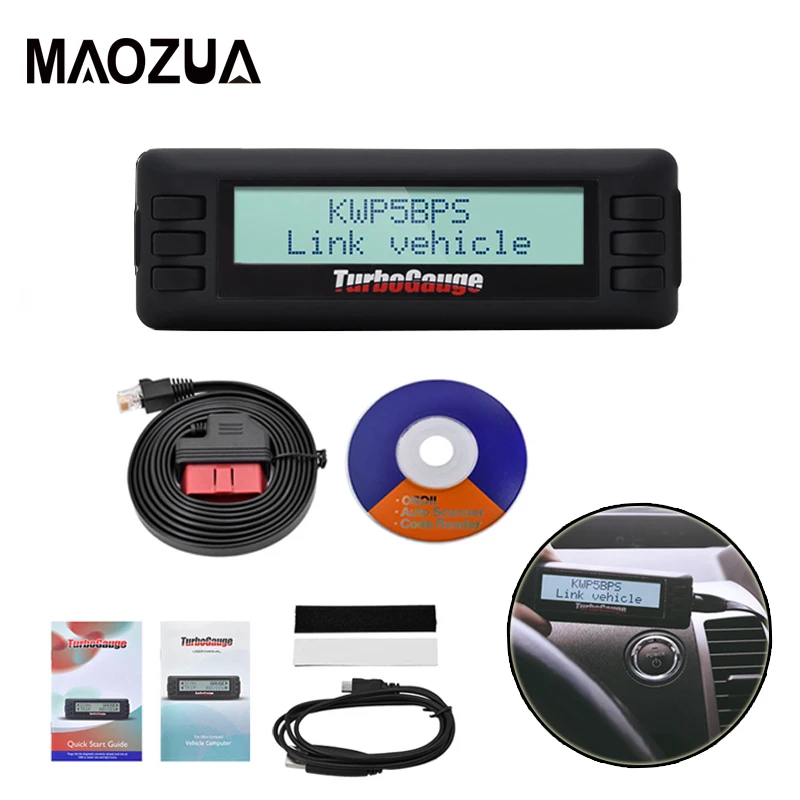 

TurboGauge IV 4-in-1 Vehicle Auto Trip Computer Scan Tool Digital Gauge OBDII/EOBD Car Trip Computer Scan Gauge Car Scan Tool