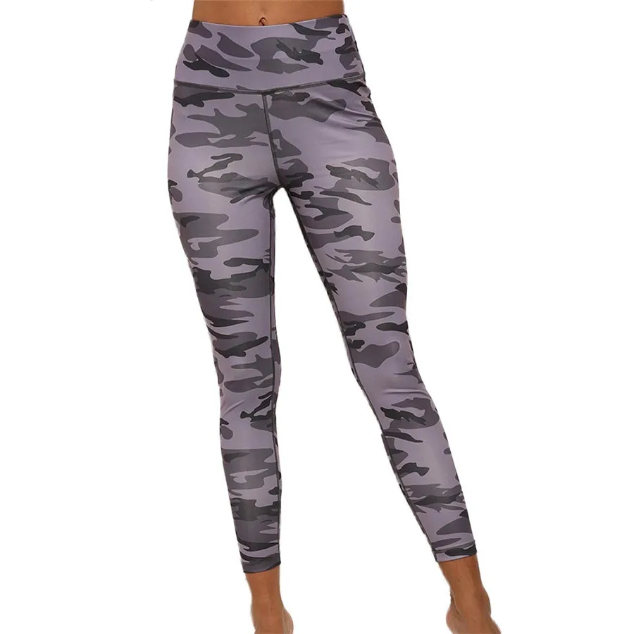 2019 women's camouflage sports yoga pants push up high waist sports casual yoga pants leggings Quick dry for ladies 40J8 (4)