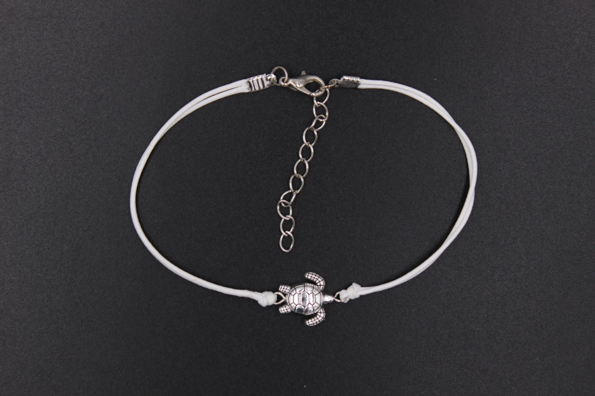 New Woven Red Rope Korean Women's Footchain Couple Anklet New Cute Turtle Anklet Braided Anklet