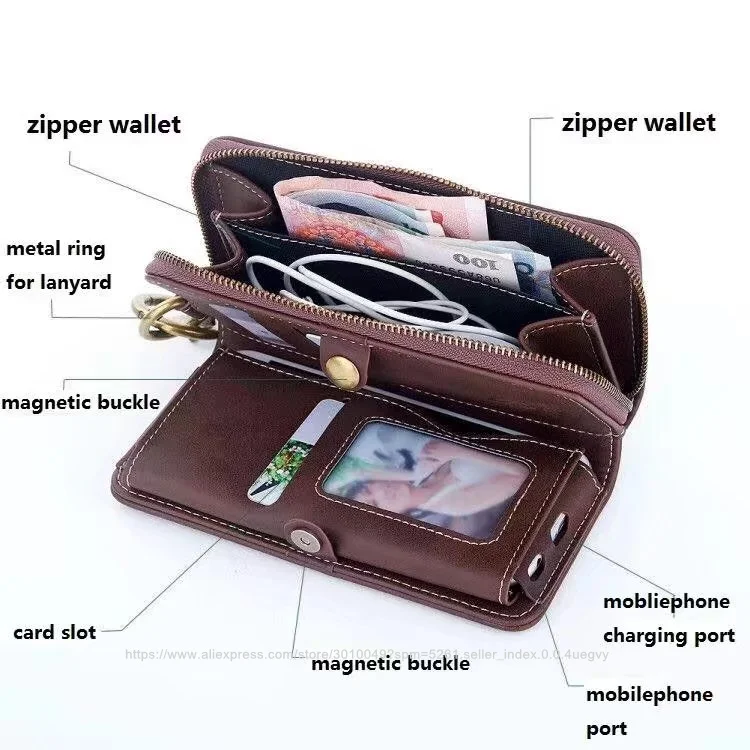 6 6s Plus Luxury Original Bag Multi-functional Case For Apple iPhone 6 6S 6 Plus 6S Plus Leather Card Holder Wallet Stand Cover (10)