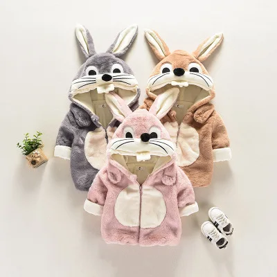 2018 Cute Rabbit Baby Infant Girls Autumn Winter Hooded Coat Cloak Jacket Thick Warm Clothes baby girls outwear clothing 2018 Cute Rabbit Baby Infant Girls Autumn Winter Hooded Coat Cloak Jacket Thick Warm Clothes baby girls outwear clothing