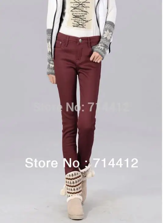 

woman autumn plus size plus velvet solid Thick bodycon Leggings Pants female winter oversized warm slim jeans women mid capris