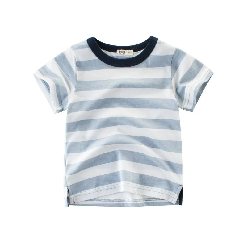 CROAL CHERIE Fashion Car Children Clothing Summer Cartoon Striped T-shirt O-Neck Toddler Boys Clothes Girls Cotton Shirt   (8)