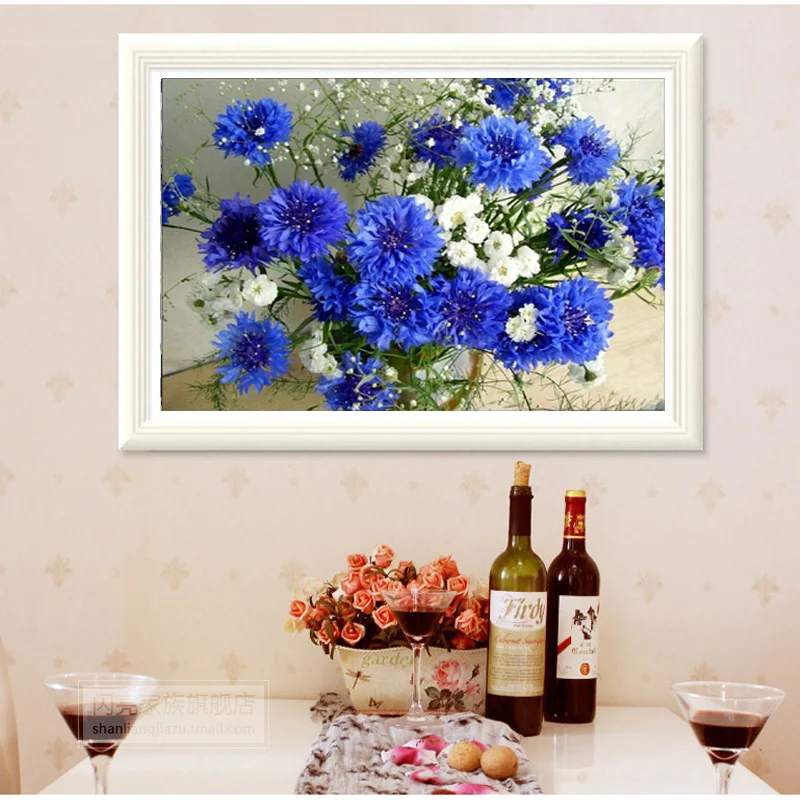 

Square Diamond 5D DIY Diamond Painting "White lotus" Embroidery Cross Stitch Rhinestone Mosaic Painting Decor