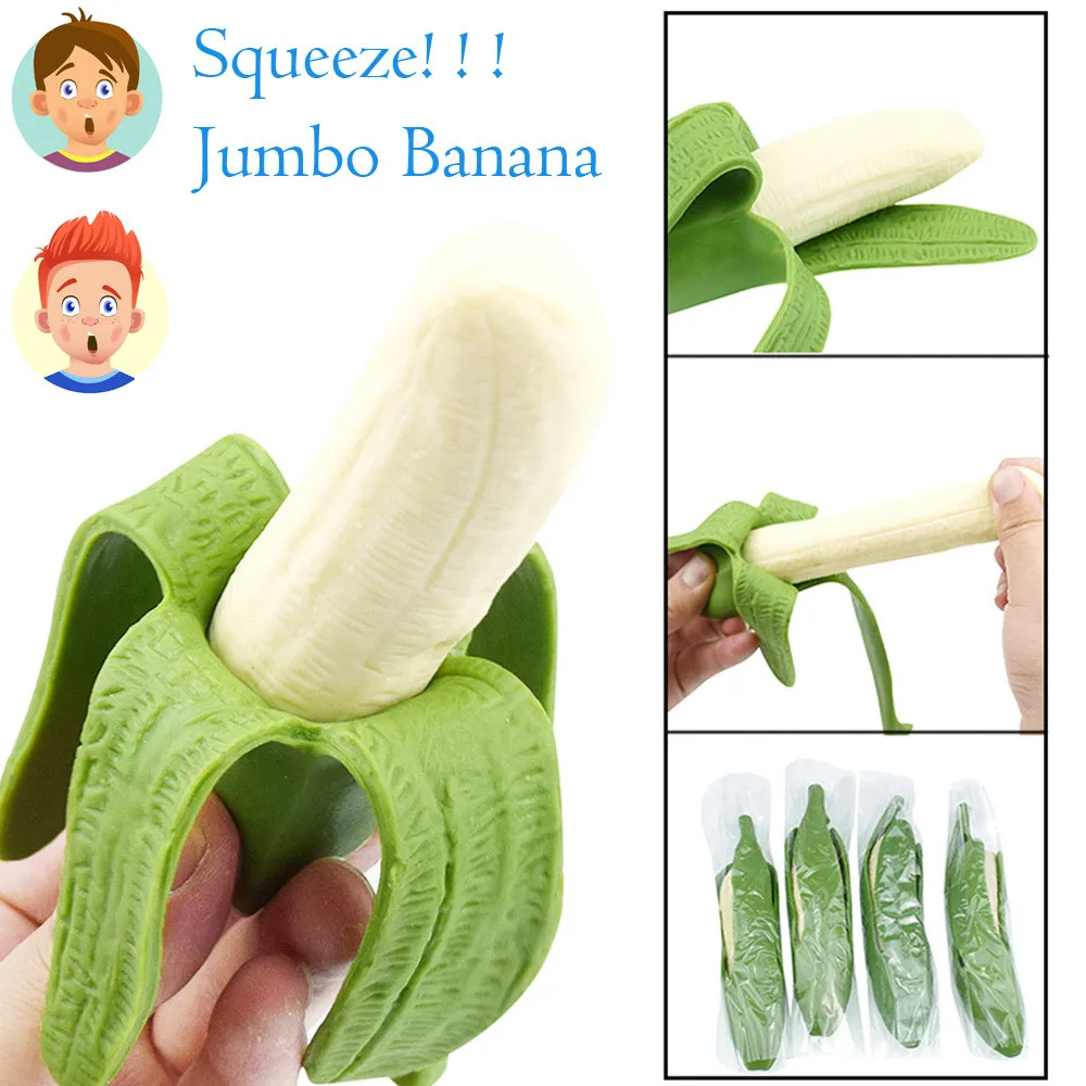 

Simulation Jumbo Banana Squishy Squishy Healing Fun Kawaii Toy Stress Reliever Toy For Kids Children Birthday Gifts Dropship