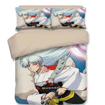 

3D new style Japanese anime Inuyasha bedding sets Children kid girl boys duvet cover quilt cover pillow case Good quality
