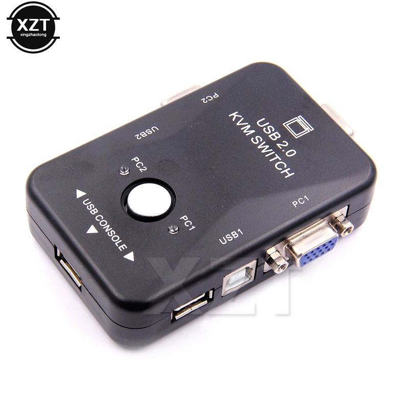 

Hot Sale USB KVM Switch Switcher 2 Port VGA SVGA Switch Box USB 2.0 Mouse Keyboard 1920*1440 Video