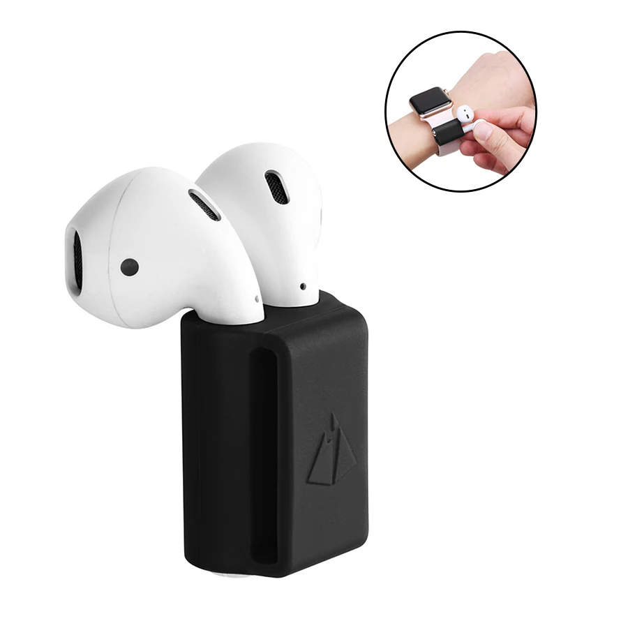 Силиконовый держатель, зажим для часов для Apple AirPods 2, Беспроводная подставка для наушников, анти-потеря, чехол для часов для Apple Watch, спортивный крючок