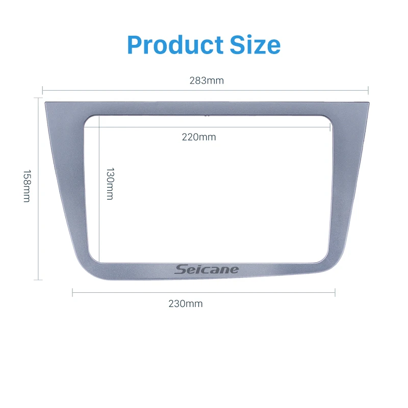 Seicane 220*130 мм Монтажная рамка высокого качества двойной Din монтажный комплект серый цвет без зазора Автомобильная стереорамка для сиденья ALTEA(RHD