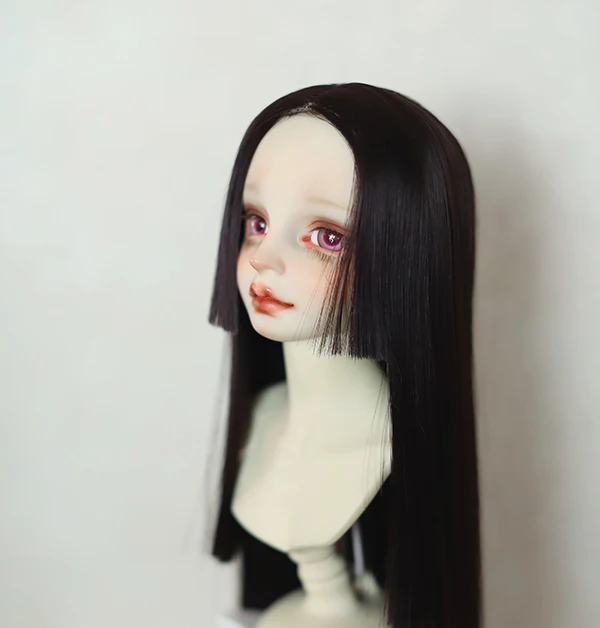 D01-P448 детская игрушка ручной работы 1/6 1/4 1/3 аксессуары для кукол BJD/SD кукольный парик черная ночь прямые волосы 1 шт - Цвет: A-----wig