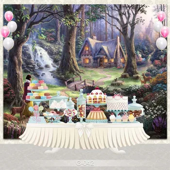 

home decoration Photography Backdrop Large Tree House Studio Background Fairytale Style Baby Kid Birthday photo background G-042