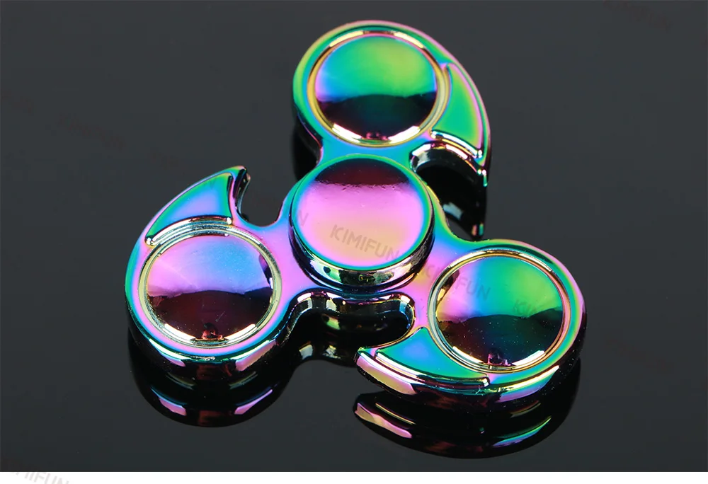 Прохладный три бусины красочные Tri-spinner продажи Kid подарок ручной Spinner Для аутизма и СДВГ уменьшить стресс Непоседа счетчик kimifun