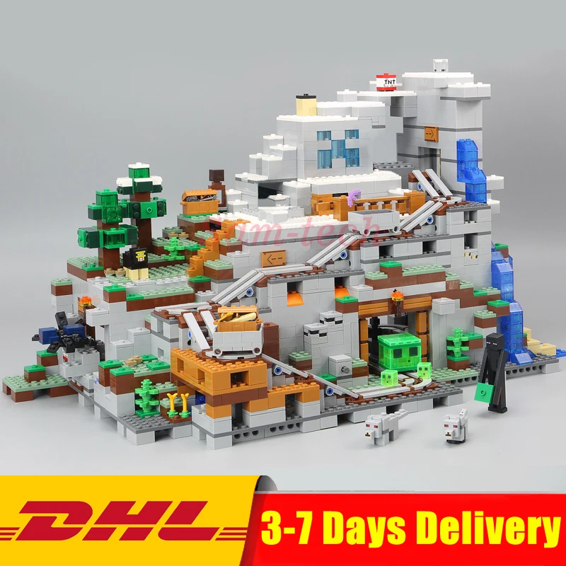 

DHL LEPIN 18032 Model Building Kit Blocks Bricks Miniecraft 2932pcs The Mountain Cave My worlds Compatible Legoings 21137