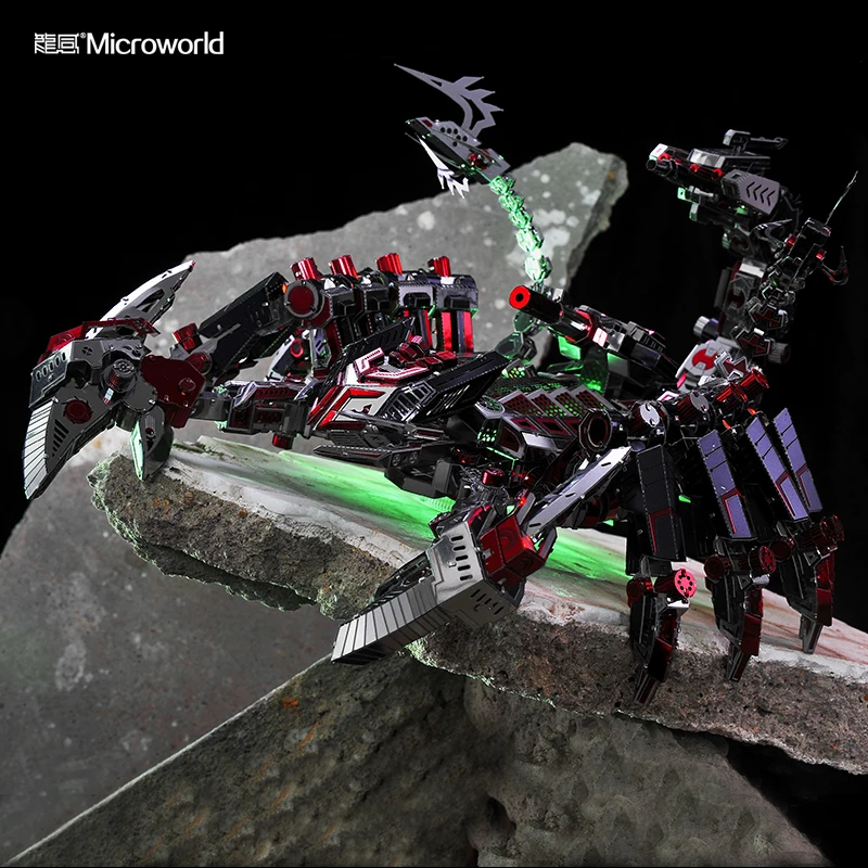 Модель 2018 Microworld Red devils scorpion DIY лазерная резка пазл модель робота животного 3D
