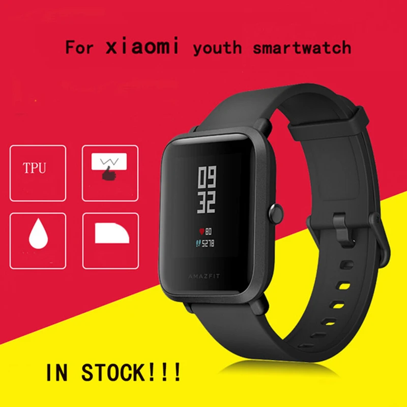2 шт./лот для Xiaomi Amazfit защитная пленка экрана мягкий ТПУ HD Смарт-часы Huami Bip