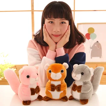 

3 pieces a lot cute plush squirrel toys small squirrel dolls gift about 20cm