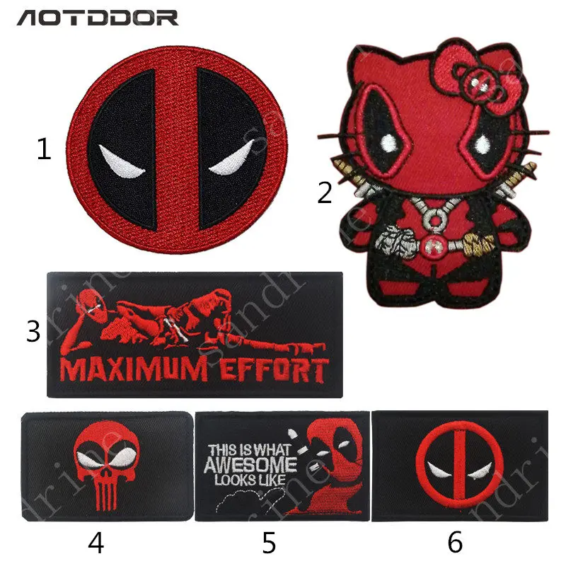 Военная армейская тактическая вышивка Deadpool максимальная эффективность патчи