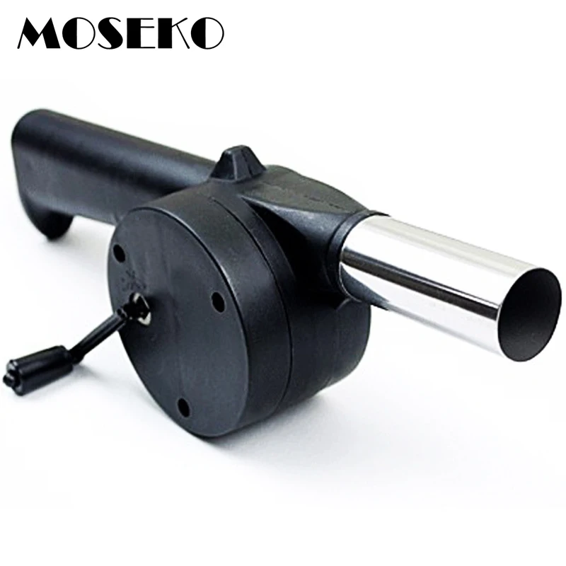 MOSEKO Outdoor Cooking BBQ Fan Air Blower For Barbecue Fire Bellows