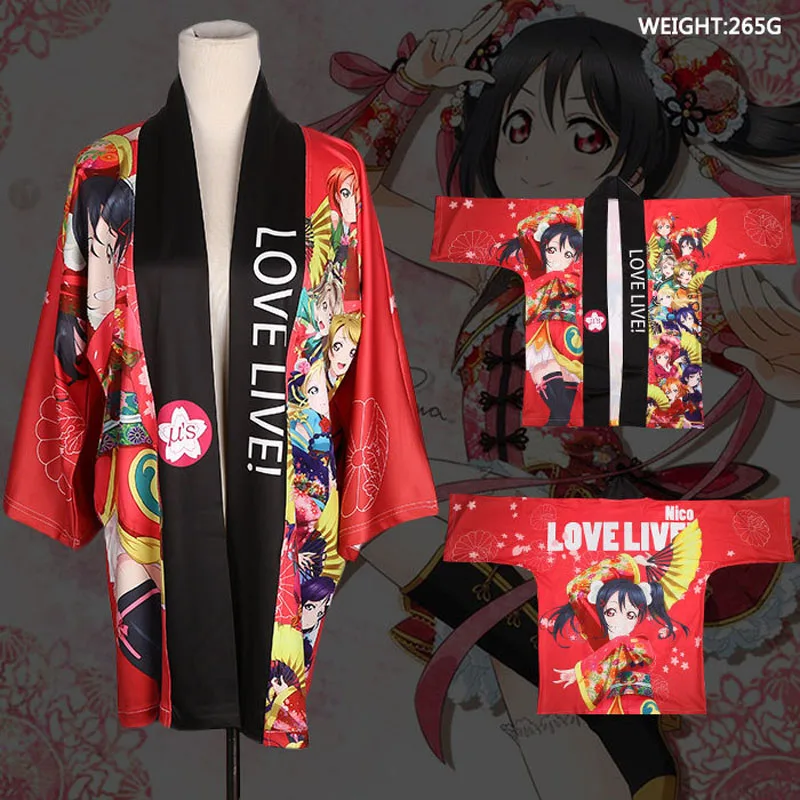 LoveLive! Японские модные повседневные хаори Love live Hoshizora Rin Yazawa Nico плащ юката косплей костюм для мужчин и женщин кимоно - Цвет: 13