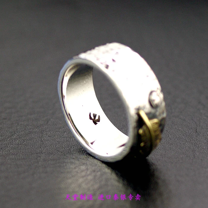Тайские Импортные Ювелирные изделия мужские кольца Золотое перо ретро 925 серебряное кольцо