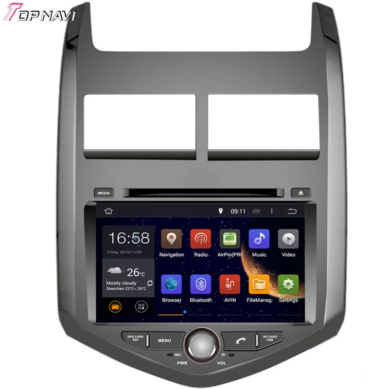 

TOPNAVI 8'' Quad Core Android 6.0 Car DVD Play for AVEO 2011- For Chevrolet Autoradio GPS Navigation Audio Stereo