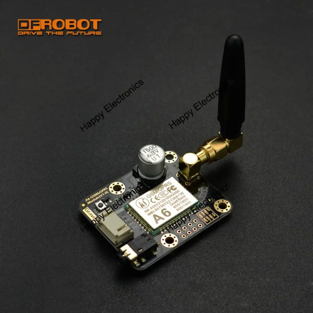 DFRobot Gravity Series UART A6 GSM& GPRS модуль для наружного Интернета вещей, совместимый с Arduino+ Raspberry Pi и т. Д