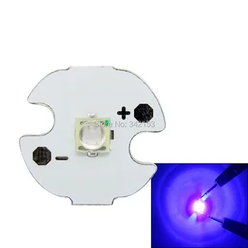 

High Power 3W UV Purple Led Emitter Light Beads 395nm - 405nm 3-3.6V 600-650mA 16MM For DIY Fish Tank Led Lights