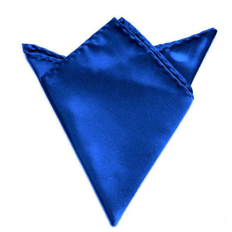 royal blue Распродажа мужские атласные однотонные простые костюмы Свадебный квадратный Карманный вечерние платок повязка на голову шейный шарф браслет полотенце - Цвет: royal blue