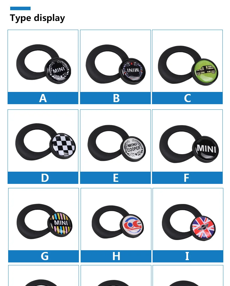 Car Ignition Engine Start Button Cover Stickers Black for Mini Cooper R50 R53 R55 R56 R57 R58 R59 R60 R61 Car Styling (2)